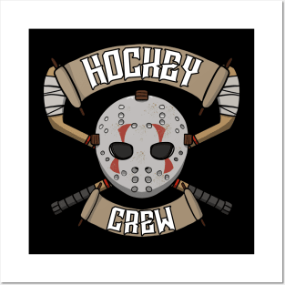 Hockey crew Jolly Roger pirate flag Posters and Art